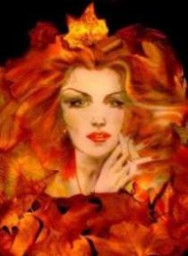 Gigantografia esclusiva "Dipinto Donna-autunno"