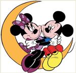 Adesivo decorativo esclusivo "Minnie e Topolino romantici"