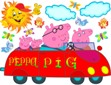 Adesivo decorativo esclusivo "Peppa Pig Car"