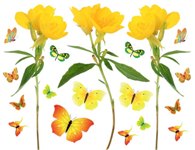 Adesivo decorativo esclusivo "Fiori gialli"