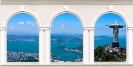 Gigantografia esclusiva adesiva "Finestra panoramica"