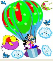 Adesivo decorativo esclusivo "Mongolfiera"