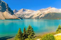 Gigantografia esclusiva autoadesiva "Lago di montagna in Canada"