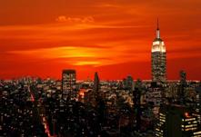Gigantografia esclusiva autoadesiva "New York  tramonto"