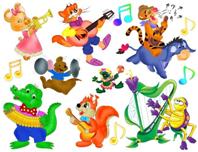 Decorazione adesivo esclusivo "Orchestra Winnie the Pooh 2"