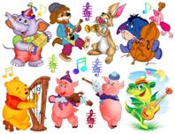 Decorazione adesivo esclusivo "Orchestra Winnie the Pooh"