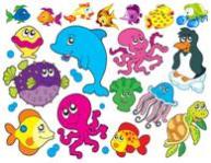 Decorazione adesivo esclusivo "Pesciolini"