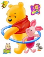 Adesivo decorativo esclusivo "Kit 2 amici di Winnie"
