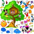 Adesivo decorativo esclusivo "Amici di Mickey"