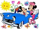 Adesivo decorativo esclusivo "Mickey car"