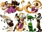 Adesivo decorativo esclusivo "Rapunzel"