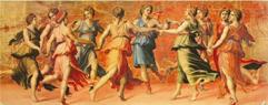Gigantografia esclusiva "Affresco pompeiano danza"