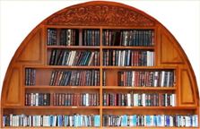 Gigantografia adesiva esclusiva "Libreria in legno"