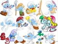 Adesivo decorativo esclusivo "Puffi 2"