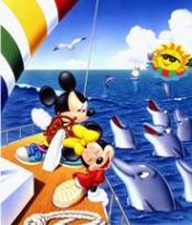 Gigantografia esclusiva "Passeggiata con Mickey al mare"