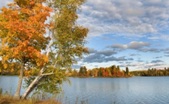 Gigantografia esclusiva "Autunno sul lago"