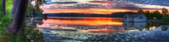Gigantografia esclusiva"Panorama tramonto sul lago"