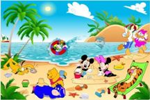 Gigantografia adesiva esclusiva "Disney beach 2"