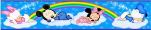 Bordo adesivo esclusivo "Buonanotte Mickey e Minnie"