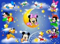 Gigantografia adesiva esclusiva "Baby Minnie buona notte"