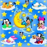 Gigantografia esclusiva "Baby Mickey buona notte"