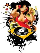 Sticker autoadesivo esclusivo "La ragazza DJ"