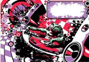 Gigantografia esclusiva autoadesiva "DJ frog"