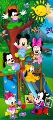 Gigantografia adesiva sclusiva "Baby Mickey con gli amici"