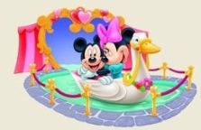 Adesivo decorativo esclusivo "Romantica paseggiata di Topolino"