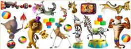 Adesivo decorativo esclusivo "Madagascar 3"