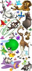 Adesivo decorativo esclusivo "Madagascar 2"