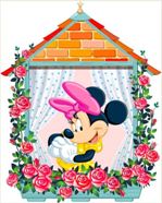 Adesivo decorativo esclusivo "Finestra Minnie 2"