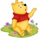 Sticker autoadesivo esclusivo "Winnie the Pooh sul prato"