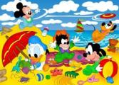 Gigantografia autoadesiva esclusiva "Disney baby sulla spiaggia"