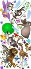 Adesivo decorativo esclusivo "Madagascar 3"