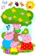 Adesivo decorativo esclusivo "Peppa Pig Family"
