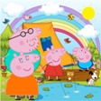 Gigantografia adesiva esclusiva "Weekend con Peppa Pig"