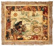 Gigantografia esclusiva "Antica mappa dei pirati"