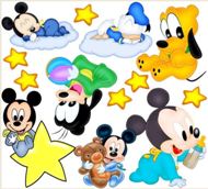 Adesivo decorativo esclusivo "Baby Disney buona notte" 