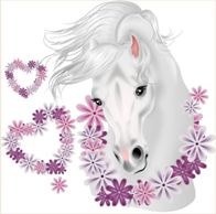 Adesivo decorativo esclusivo "Cavallo bianco"