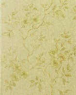 Carta da parati vinil con effetto seta "Art.714-28 Camoscio olivastro con polvere brillante  argentata-dorata"