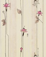 Carta da parati vinilica "Art.113-25 Fantasia Floreale Crema -Rosa"