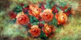 Gigantografia "Affresco pittorico con rose"