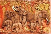Gigantografia esclusiva "Affresco elefanti"