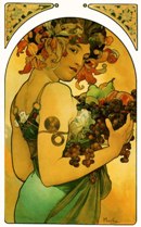 Gigantografia sclusiva "Frutta" di Alfons Mucha